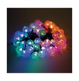 Grinalda 100 Led Multicor Bolas Cristal Decorativas 10M - Voltagem.pt