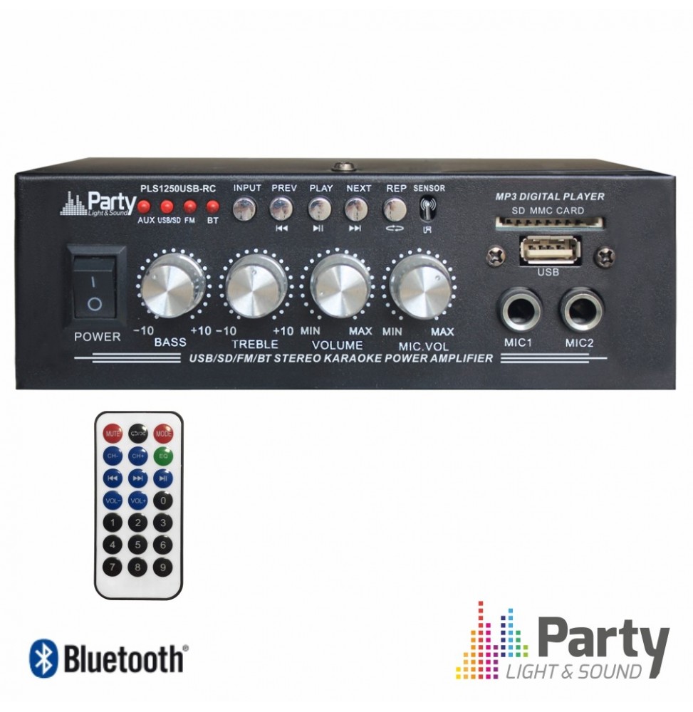 Amplificador Karaoke 2X25W 816 Ohm 220V/12V Usb/Bt/Fm Ltc - Voltagem.pt
