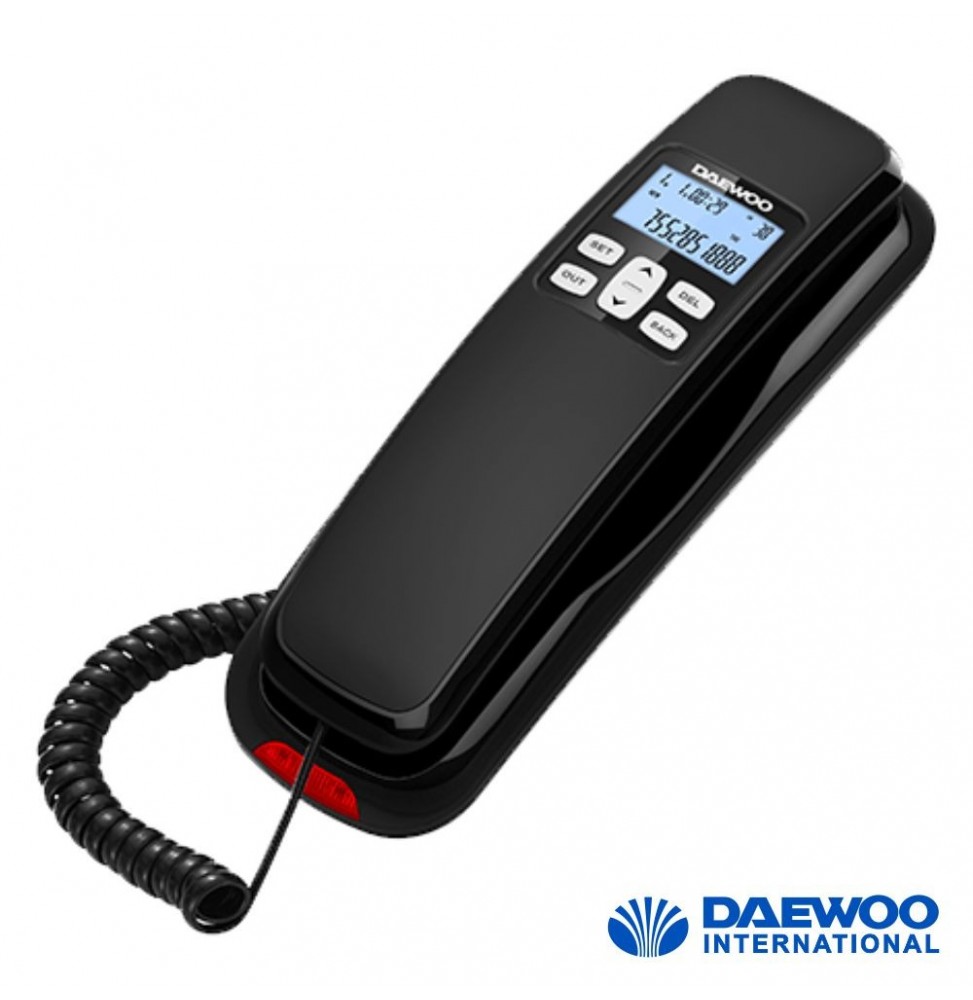 Telefone Digital Preto  Daewoo - Voltagem.pt
