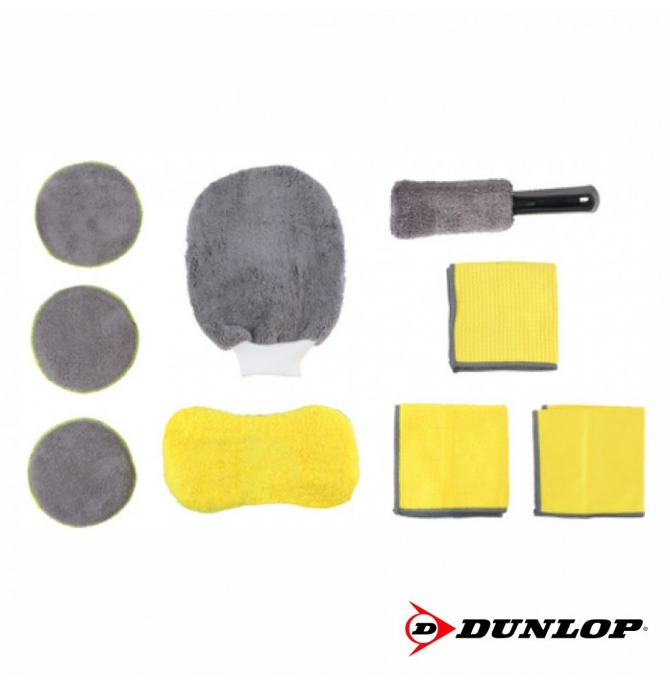 Kit Para Limpeza De Automóvel 9Pcs  Dunlop - Voltagem.pt