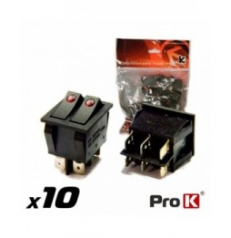 Interruptor Basculante Com Luz 15A250V Spst Onoff 10X  Prok - Voltagem.pt