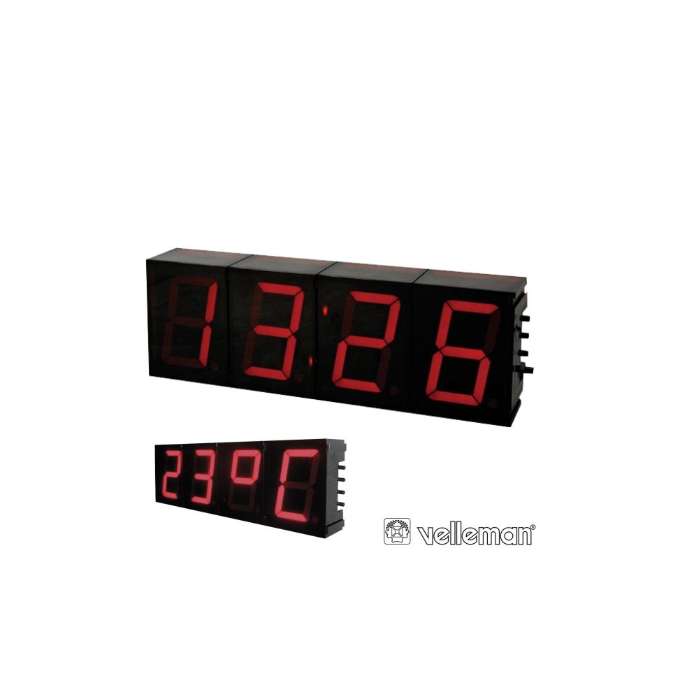 Relógio Digital 7 Segmentos 57Mm  Velleman - Voltagem.pt
