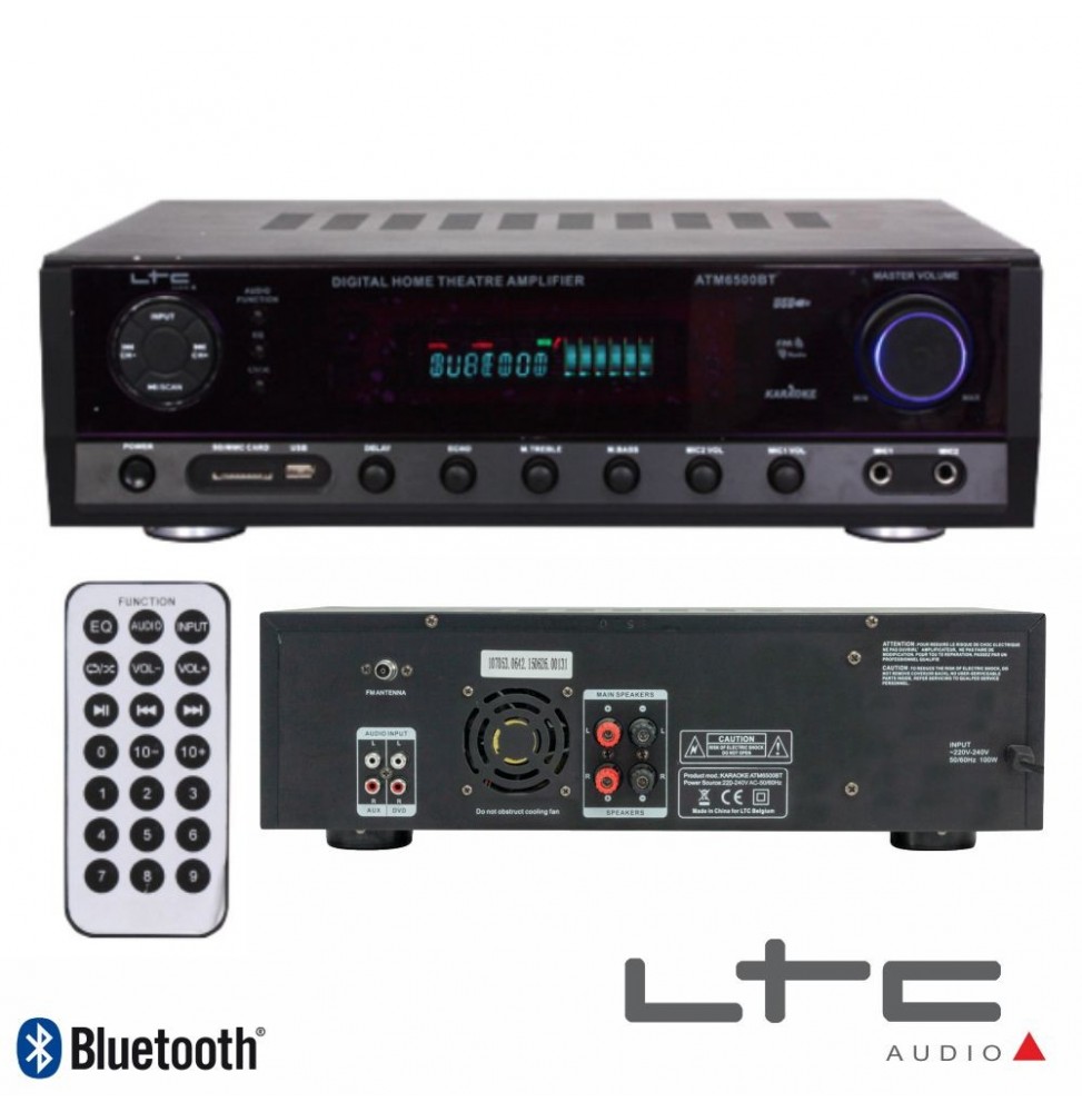 Amplificador Stereo Hifi 2X50Wmais3X20W Usb/Fm/Bt/Sd  Ltc - Voltagem.pt