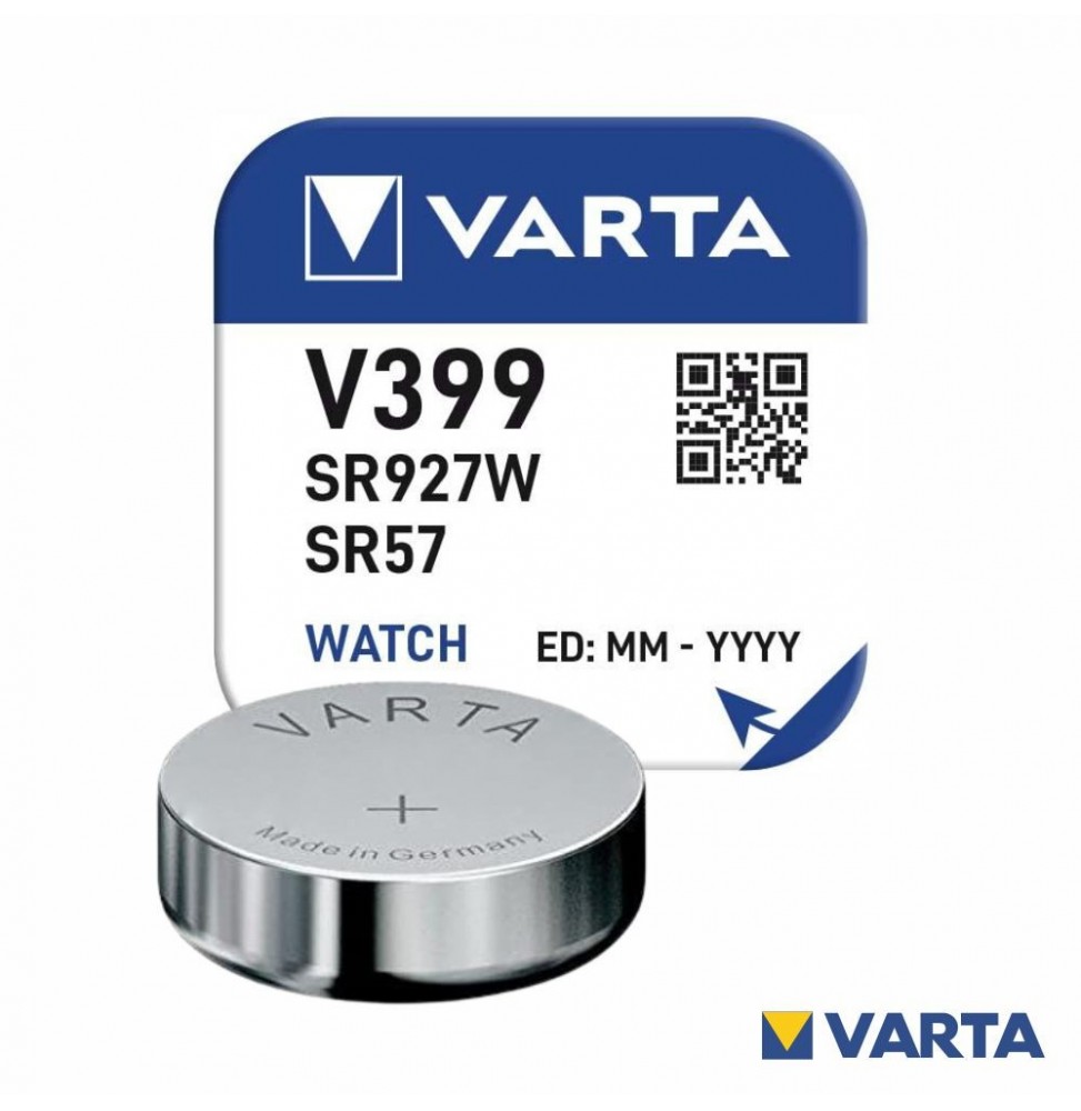 Pilha Óxido Prata Botão V399/Sr927W/Sr57 1.55V  Varta - Voltagem.pt