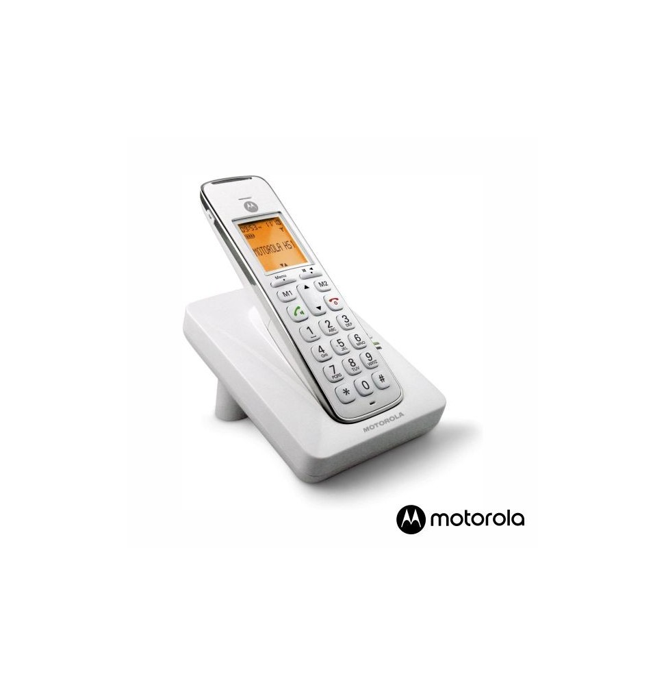 Telefone Digital Semfios Branco Cd201  Motorola - Voltagem.pt