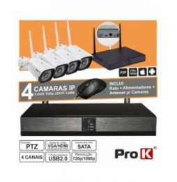 Vídeogravador Digital Ip 4 Canais Wireless  Prok - Voltagem.pt
