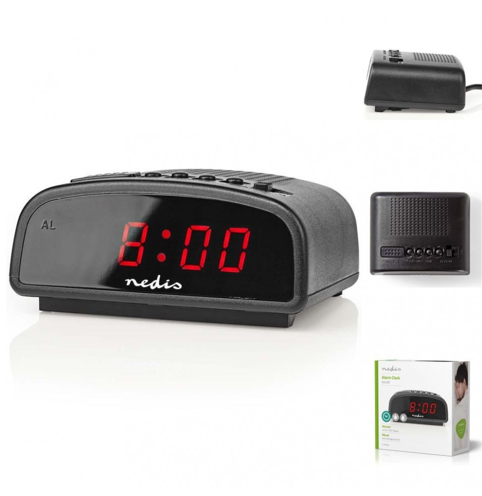 Relógio Despertador Digital 0.6  Nedis - Voltagem.pt