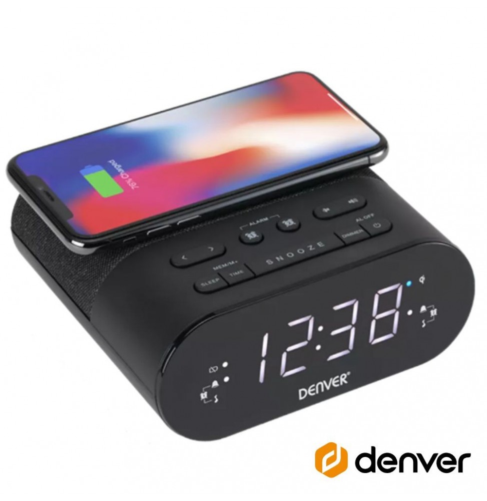 Relógio Despertador Fm Digital Qi  Denver - Voltagem.pt