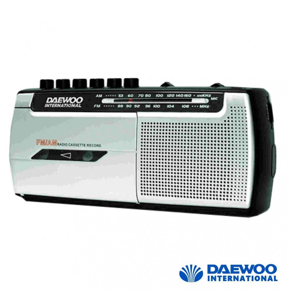 Rádio Portátil Am/Fm Com Gravador Cassetes  Daewoo - Voltagem.pt