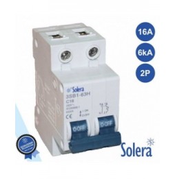 Interruptor Disjuntor 2P 16A 6Ka 240/415V  Solera - Voltagem.pt