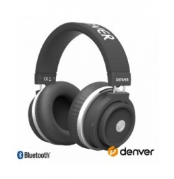 Auscultadores Bluetooth Sem Fios Aux Preto Mic  Denver - Voltagem.pt