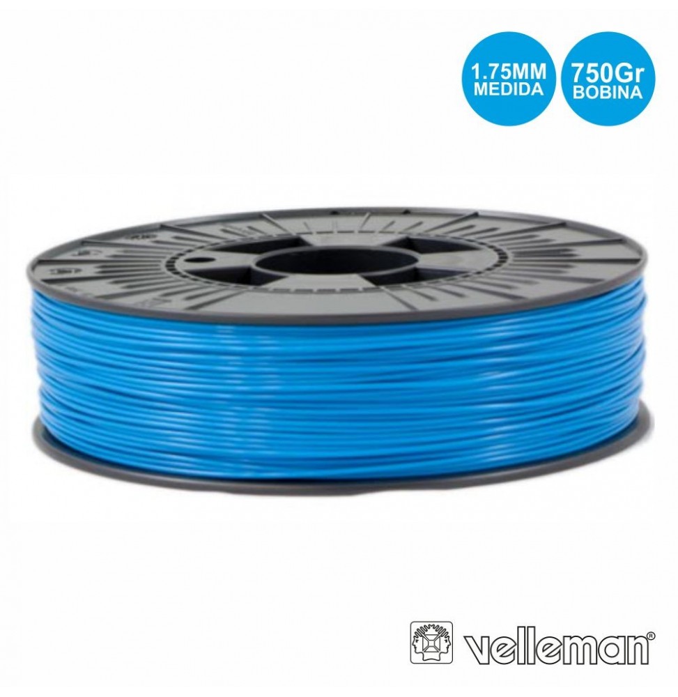 Rolo De Filamento Para Impressão 3D 1.75Mm 750G Azul Claro - Voltagem.pt