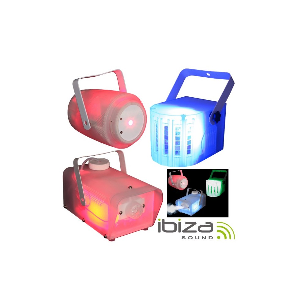 Pack Máquina Fumos Laser E Projetor Led Translúcidos  Ibiza - Voltagem.pt
