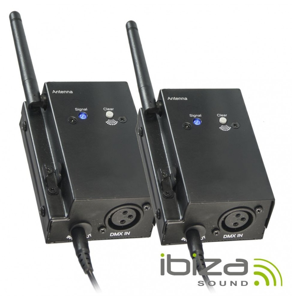 Pack 2 Receptores Dmx Wireless 2.4Ghz  Ibiza - Voltagem.pt