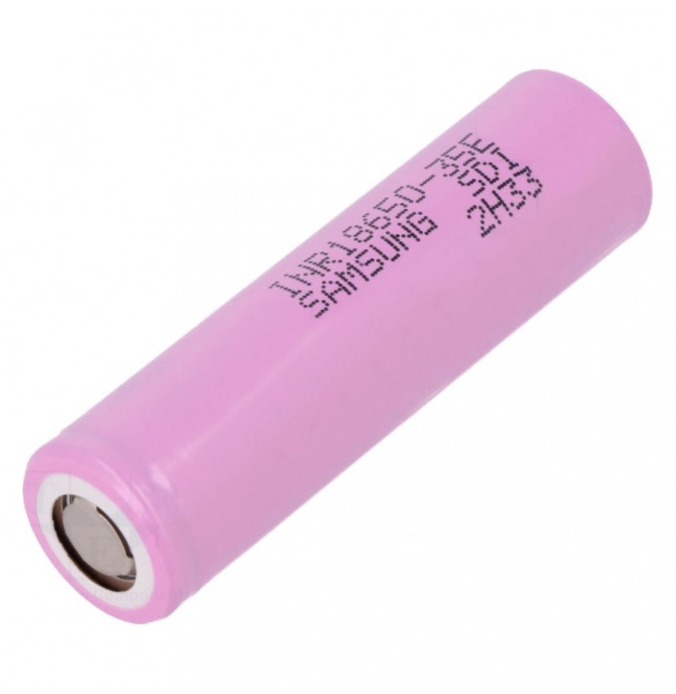Bateria Lithium 18650 3.7V 3500Ma 35E Recarregável  Samsung - Voltagem.pt
