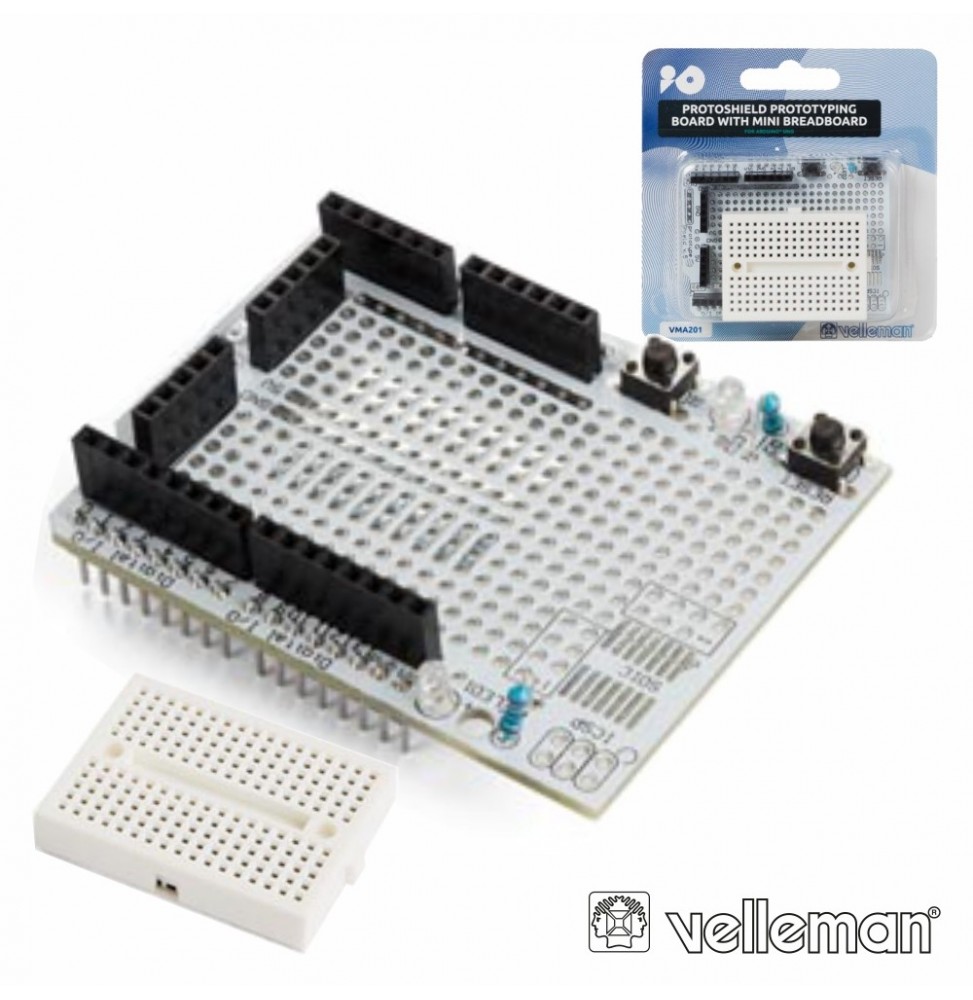 Placa De Experimentação Com Mini Teste Para Arduino  Velleman - Voltagem.pt