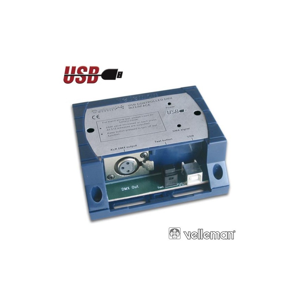 Kit Controlador Dmx Usb Interface  Velleman - Voltagem.pt