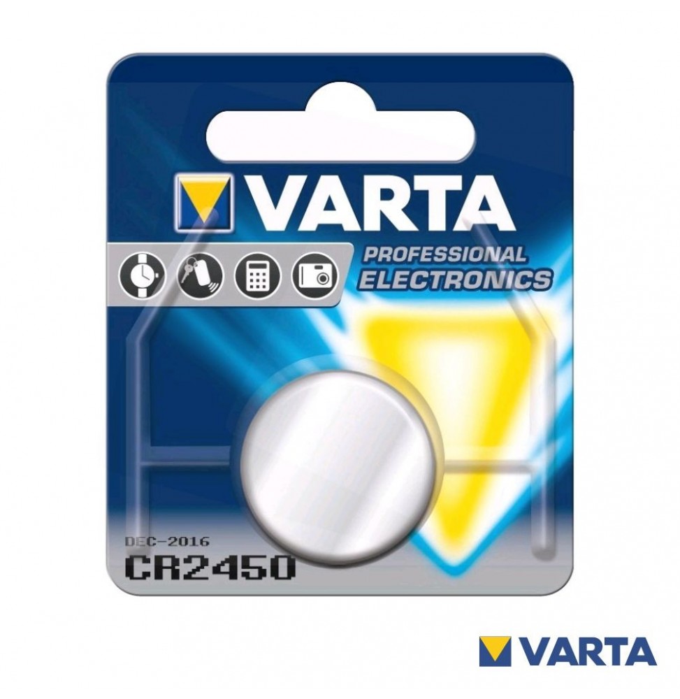 Pilha Lithium Botão Cr2450 3V Blister  Varta - Voltagem.pt