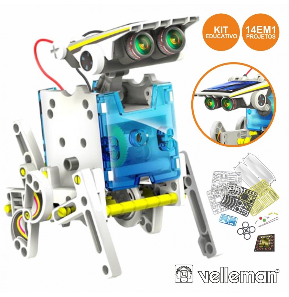 Kit Robot Solar Educativo 14 Em 1  Velleman - Voltagem.pt