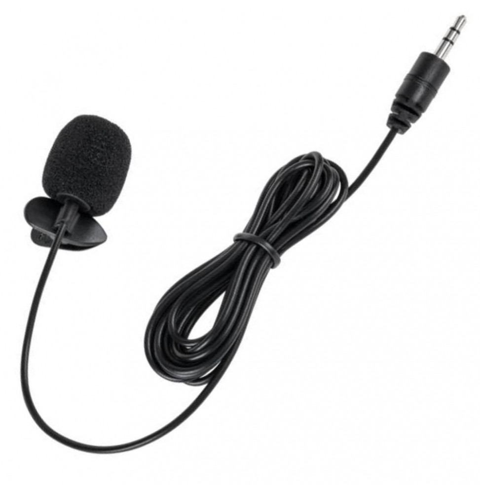 Microfone Lapela Condensador Preto - Voltagem.pt