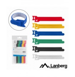 Conjunto 12 Fitas Velcro Multicores Para Organização  Lanberg - Voltagem.pt
