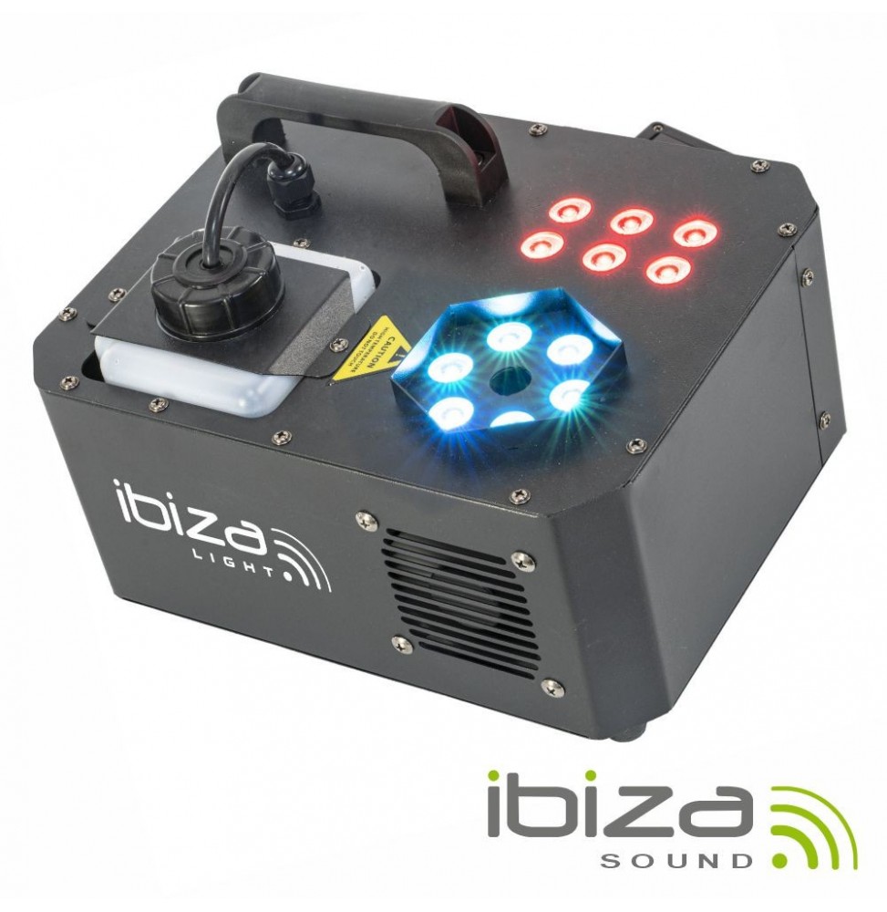 Máquina De Fumos 1000W 12 Leds 3W Rgb Com Comando  Ibiza - Voltagem.pt