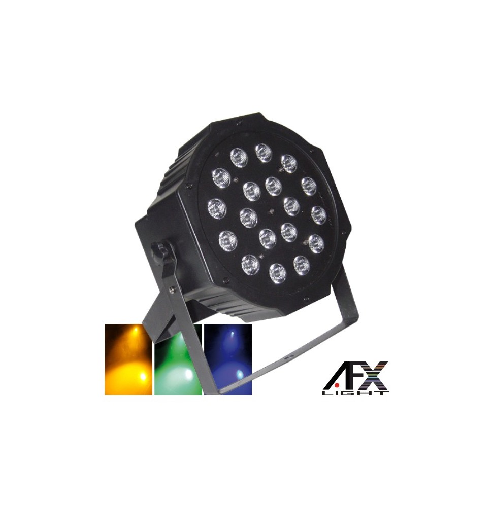 Projector Luz Com 18 Leds 1W Rgb Dmx Mic Flat  Afxlight - Voltagem.pt