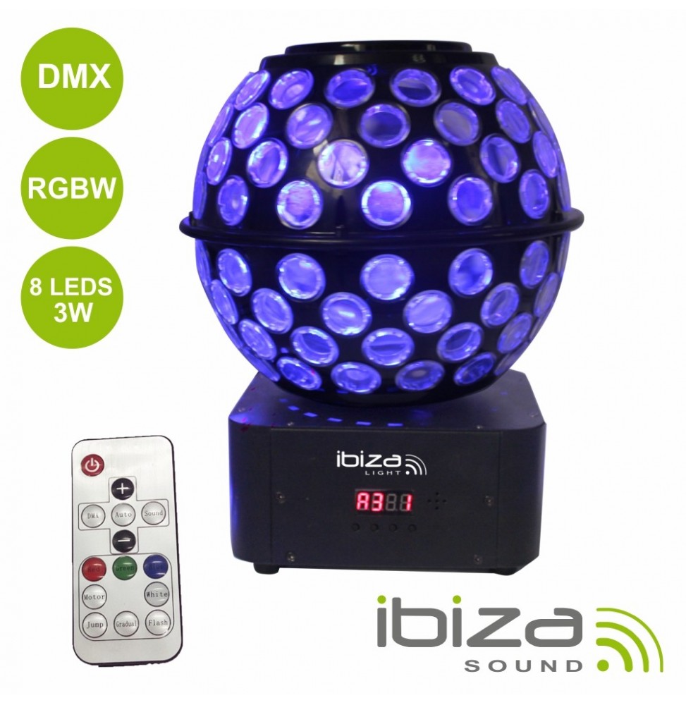 Projetor Luz Com 8 Leds 3W Rgbw Dmx  Ibiza - Voltagem.pt