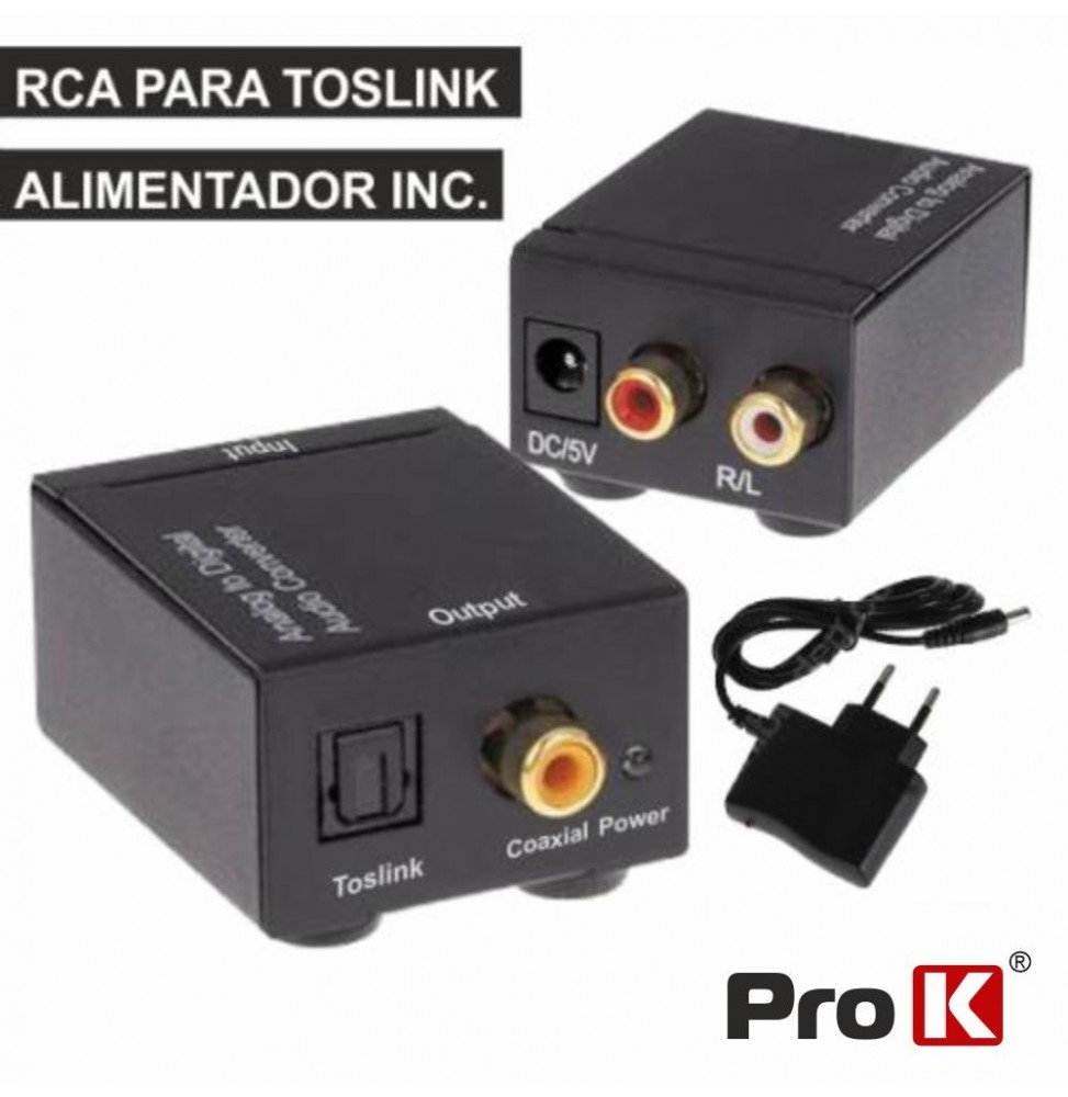 Conversor Audio Rcatoslink  Prok - Voltagem.pt