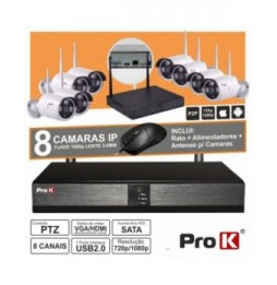 Vídeogravador Digital Ip 8 Canais Wireless  Prok - Voltagem.pt
