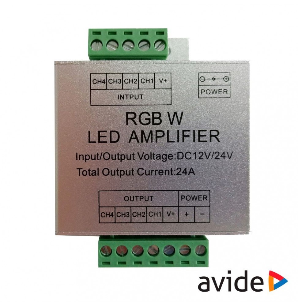 Amplificador Para Fita Leds Rgbw 12V  Avide - Voltagem.pt