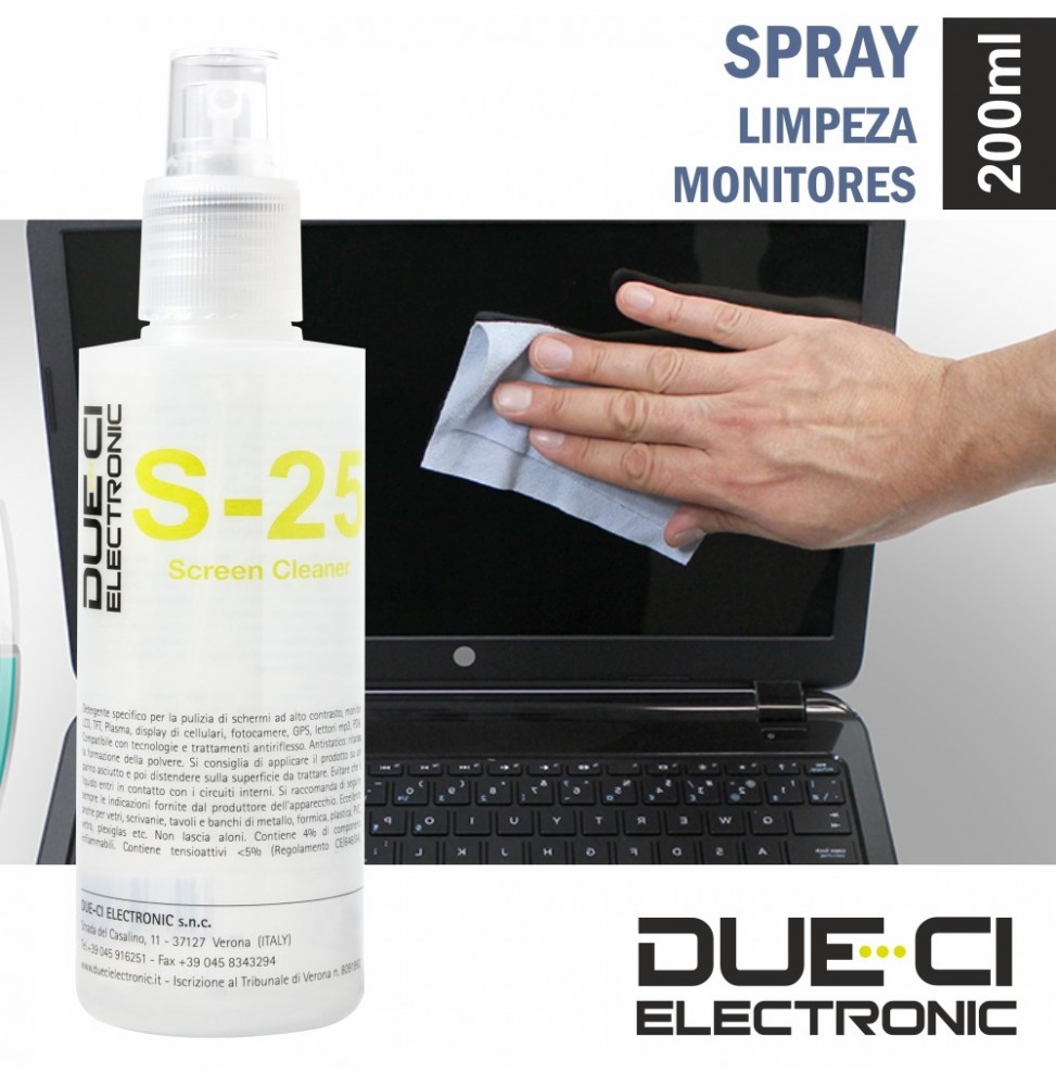 Spray De 200Ml Limpeza Monitores  Dueci - Voltagem.pt