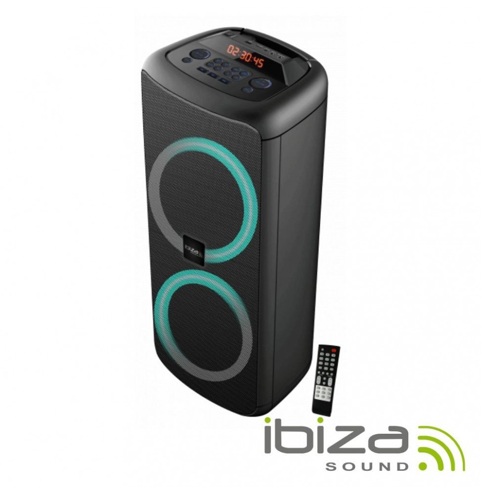 Coluna Amplificada 2X10 Bluetooth Usb/Aux/Sd  Ibiza - Voltagem.pt
