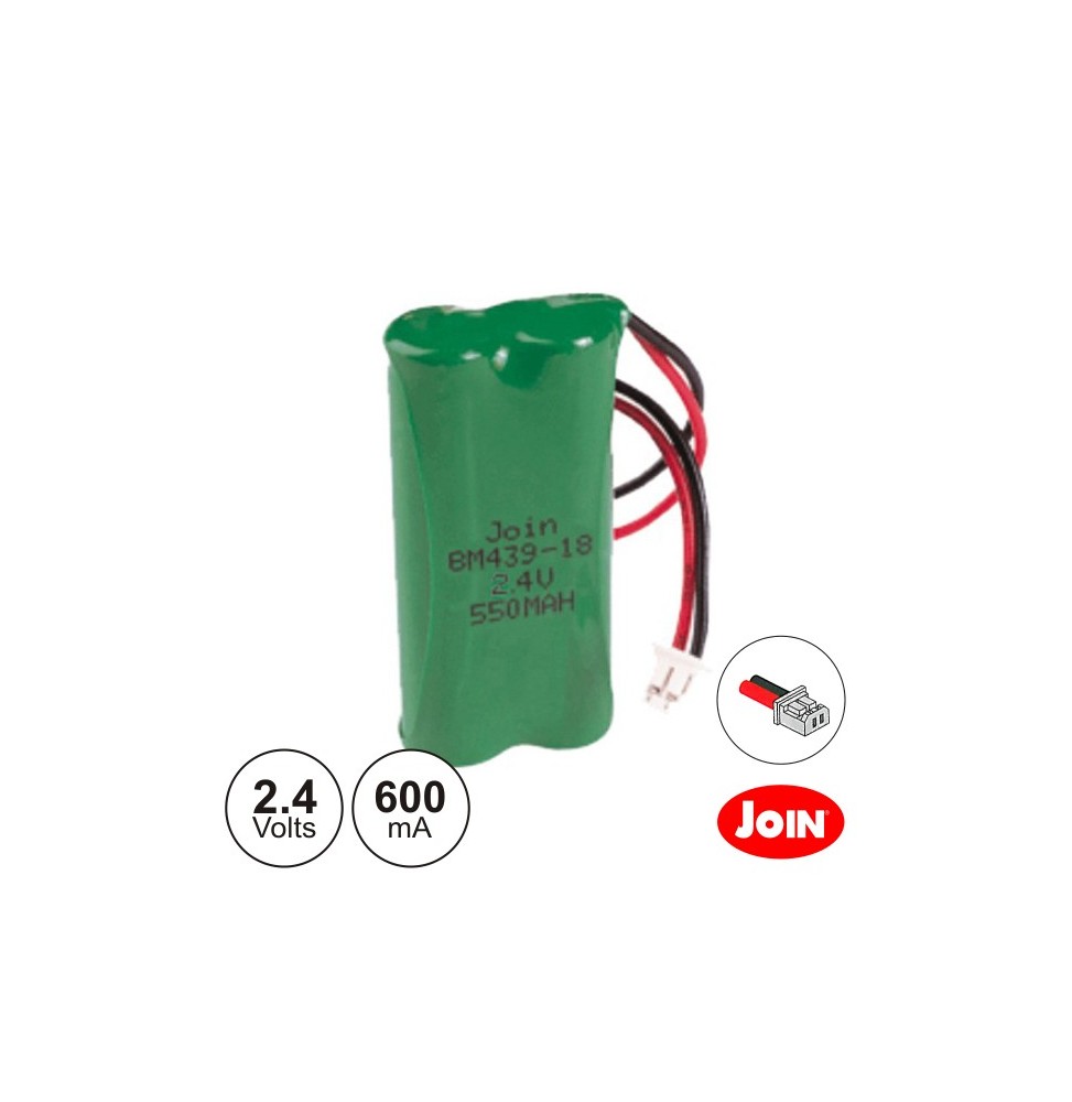 Bateria Nimh 2.4V 600Ma Ficha Philips  Join - Voltagem.pt