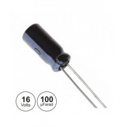 Condensador Electrolitico 100Uf 16V 105º - Voltagem.pt