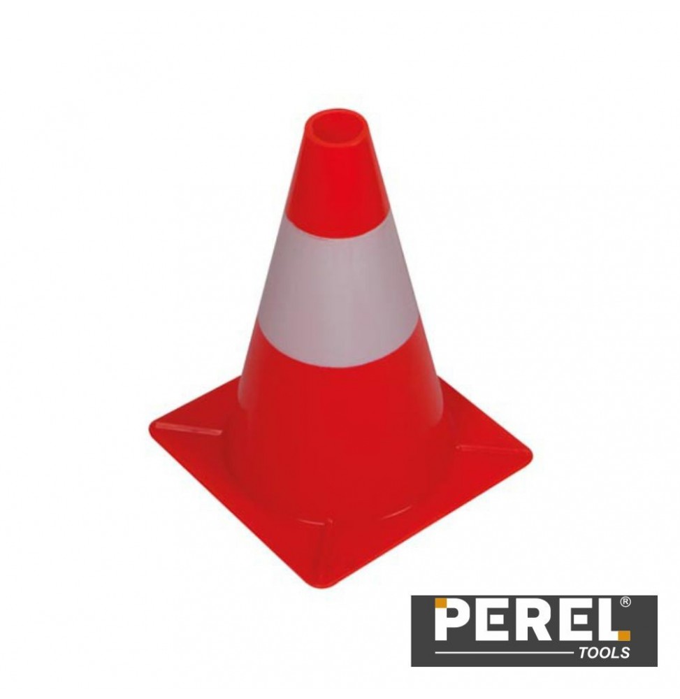 Cone De Sinalização Vermelho/Branco  30 Cm   Perel - Voltagem.pt