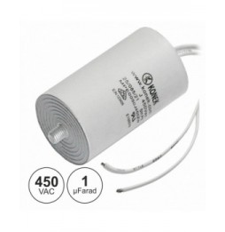 Condensador Arranque 1Uf 450Vmaisterra Com Fios - Voltagem.pt