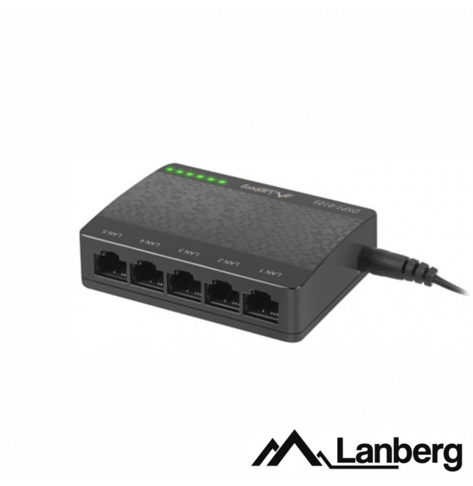 Switch De Rede Ethernet 5 Portas Rj45  Lanberg - Voltagem.pt