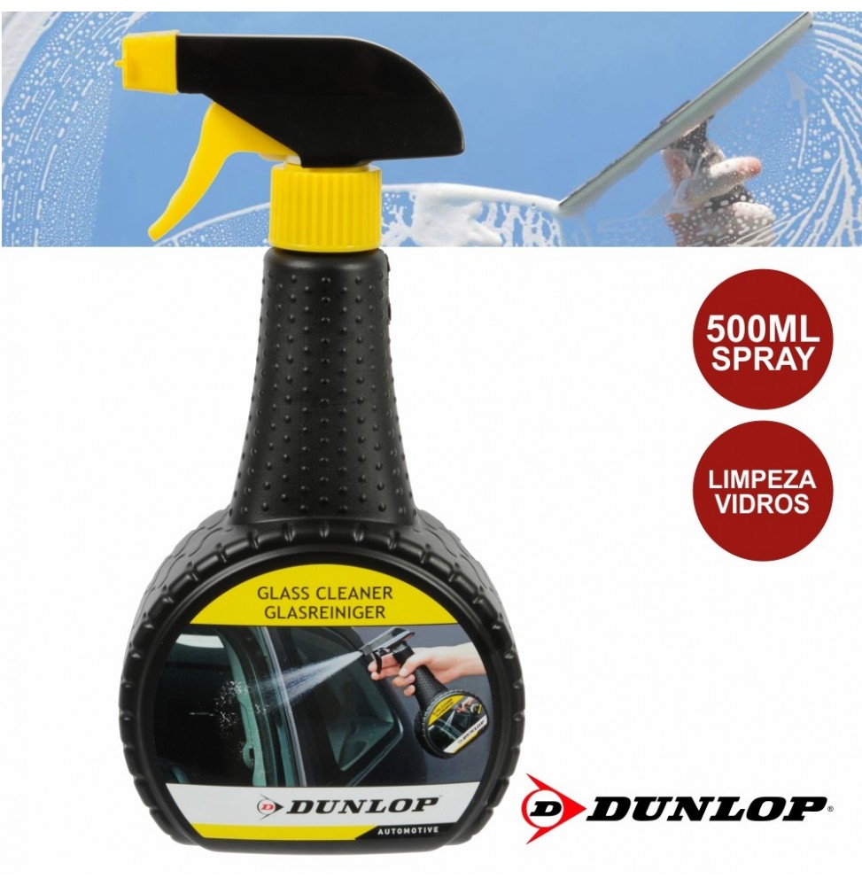 Spray De 500Ml Limpeza Vidros  Dunlop - Voltagem.pt