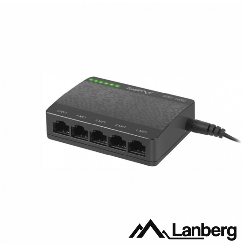 Switch De Rede Ethernet 1Gb/S 5 Portas Rj45  Lanberg - Voltagem.pt