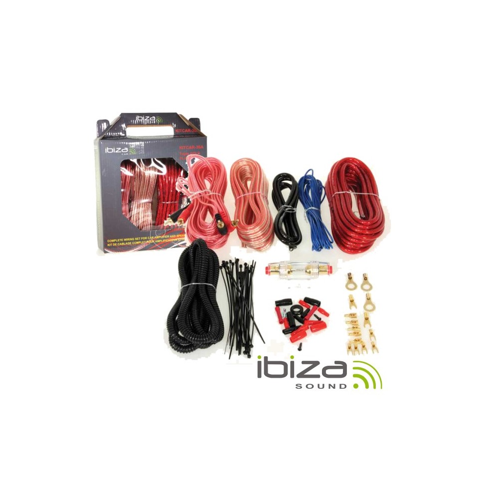 Kit De Cabos Completo Para Amplificador/Colunas 30A  Ibiza - Voltagem.pt