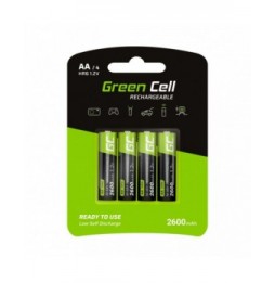 Pilha Recarregável Aa 1.2V 2600Ma 4X Blister  Green Cell - Voltagem.pt