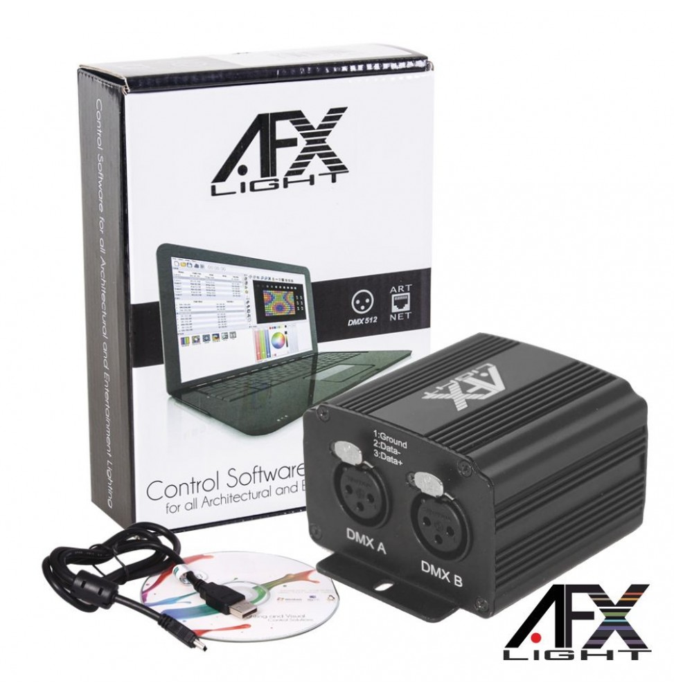 Controlador Dmx Com Software Interface Usb  Afxlight - Voltagem.pt