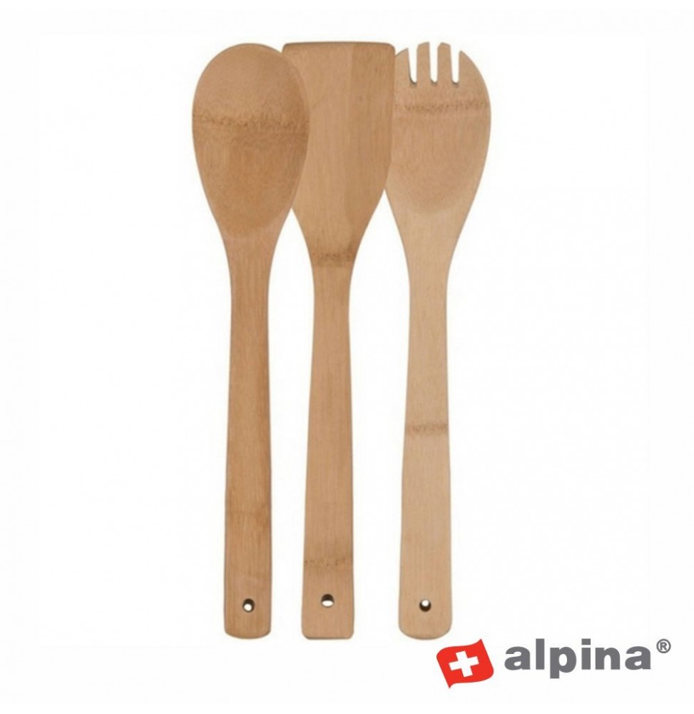 Conjunto De 3 Colheres De Bambu  Alpina - Voltagem.pt