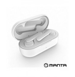 Auscultadores Earbuds Bluetooth Tws Branco  Manta - Voltagem.pt