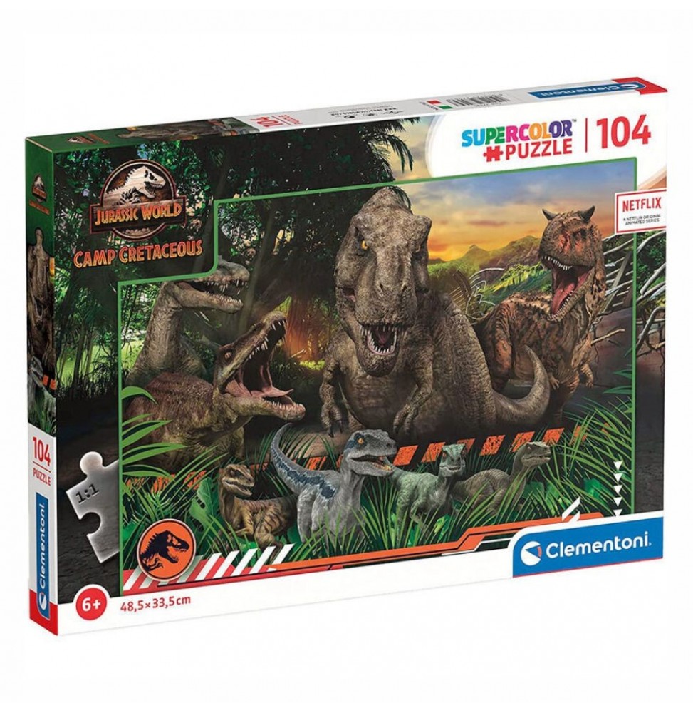 Puzzle 104Pcs 48.5X33.5Cm Jurassic World  Clementoni - Voltagem.pt