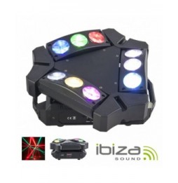 Projetor Luz Com 9 Leds 10W Cree Rgbw 3 Barras Dmx  Ibiza - Voltagem.pt
