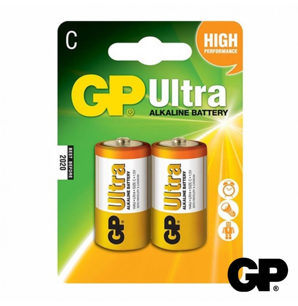Pilha Ultra Alcalina Lr14/C 1.5V 2X Blister  Gp - Voltagem.pt
