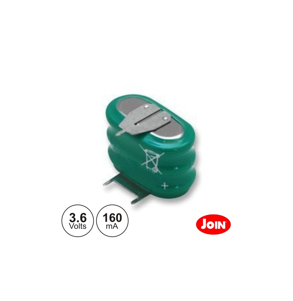 Bateria Nimh 3.6V 160Ma Com Patilhas  Join - Voltagem.pt
