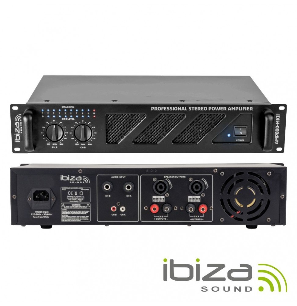 Amplificador Áudio 19 2X600W  Ibiza - Voltagem.pt